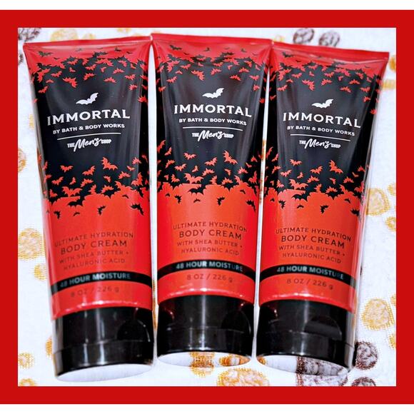 Bath & Body Works Immortal Men's Shop Ultimate Hydration Body Cream x3 - Picture 1 of 3